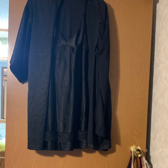 Victoria's Secret Black slip with robe